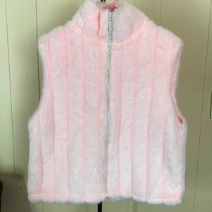 Black Mountian pink fur Ski vest!